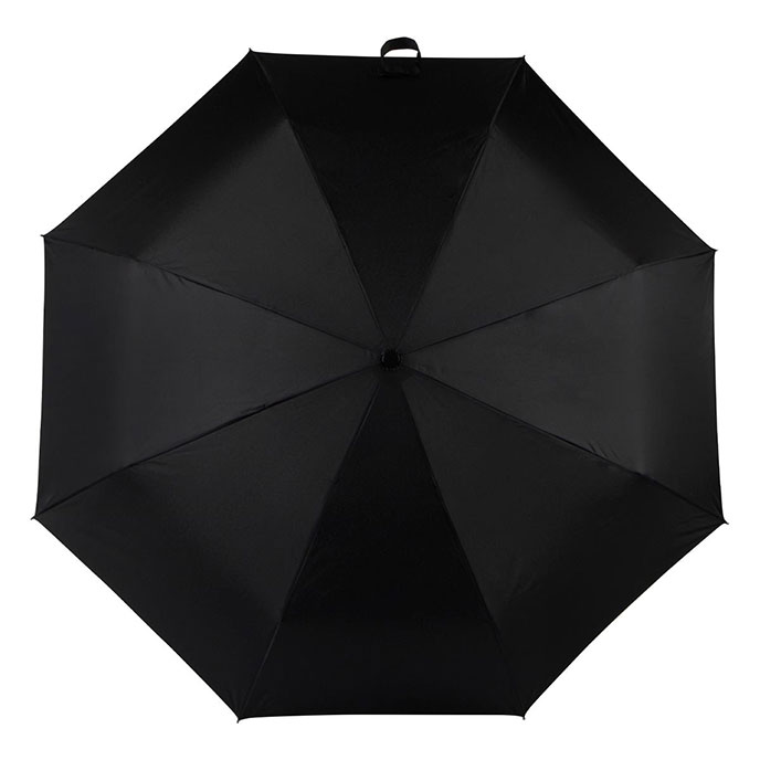 totes® Manual Leatherette Crook Umbrella Black (3 Section) Extra Image 1